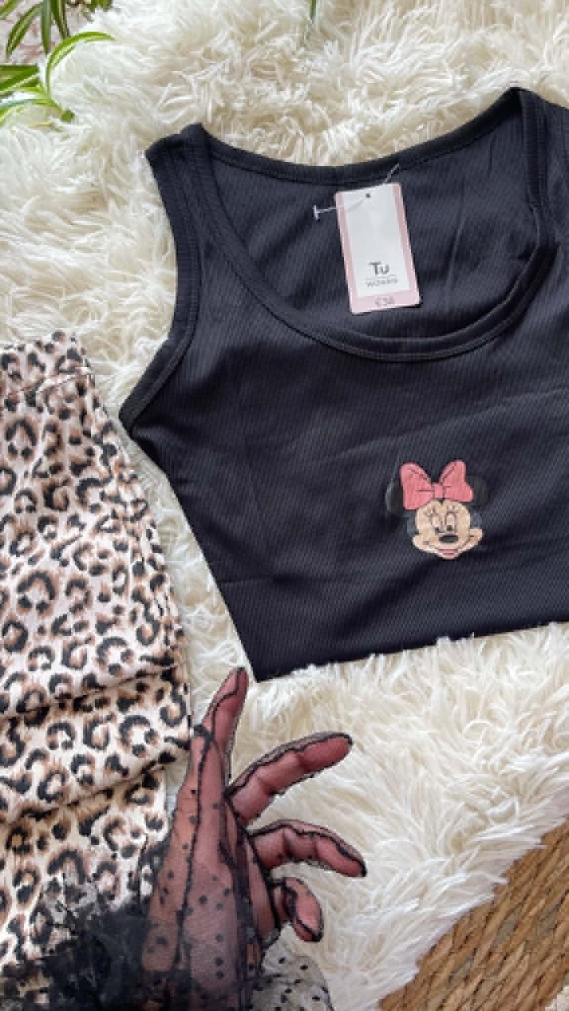 Pyjama Minnie Léopard Femme 🐆🖤 – Image 3