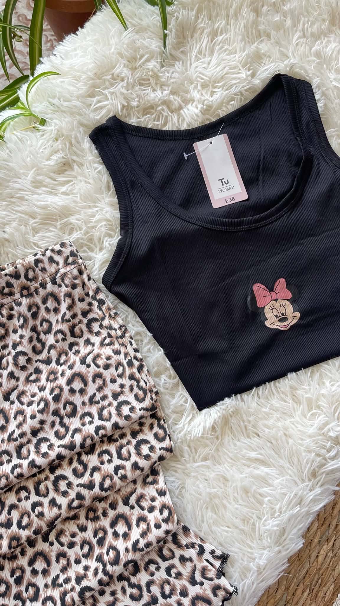 Pyjama Minnie Léopard Femme 🐆🖤 – Image 4
