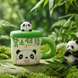 Mug panda vert