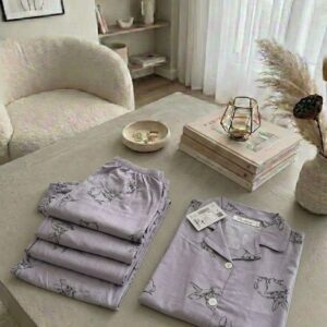 Pyjama hiver Violet Lapin – Ensemble Chic & Relaxant