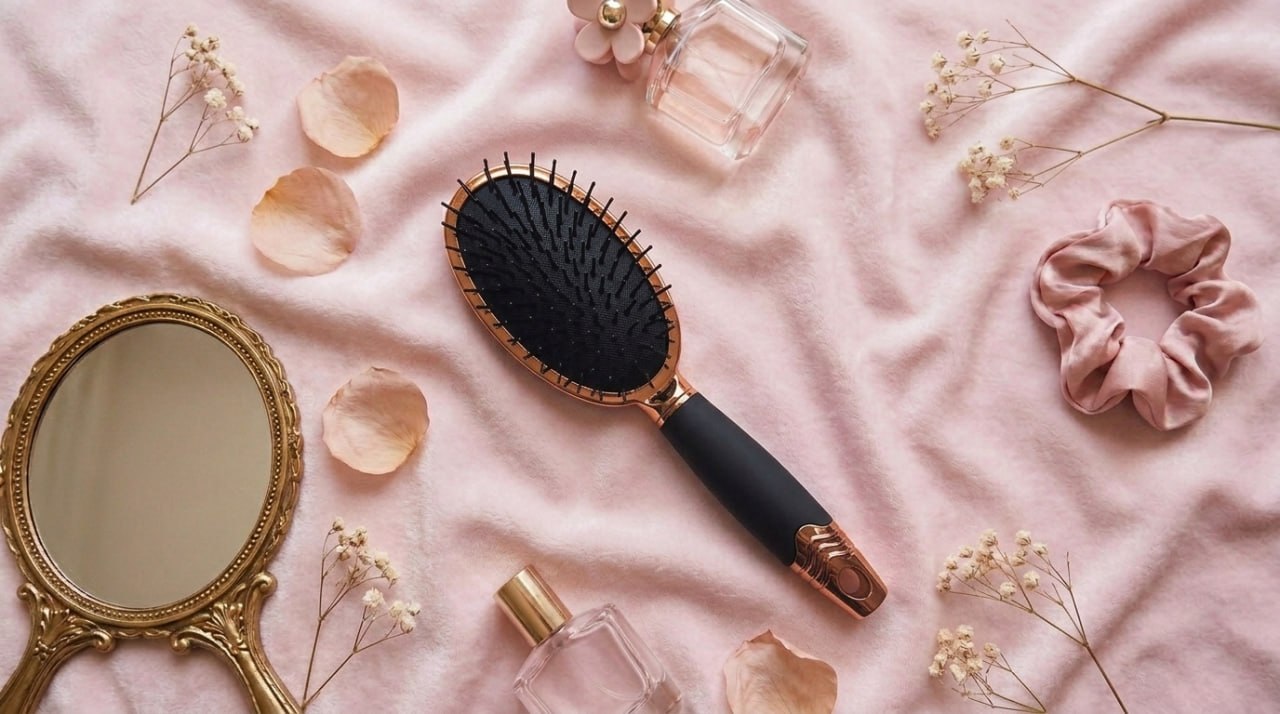 Brosse à cheveux noire